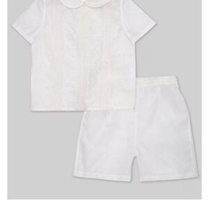 Edgehill Collection White Boys Two-Piece Matching Set